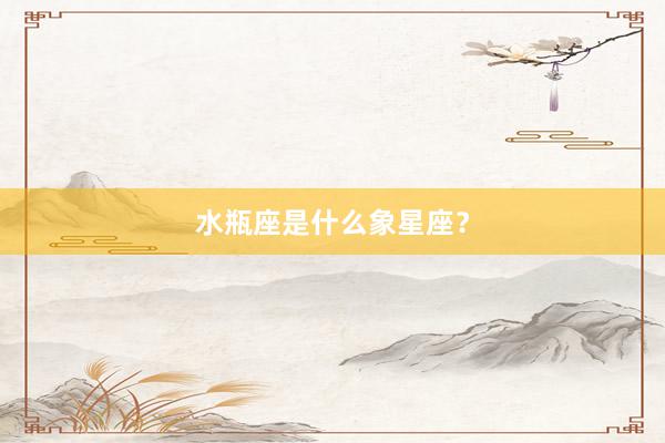 水瓶座是什么象星座？