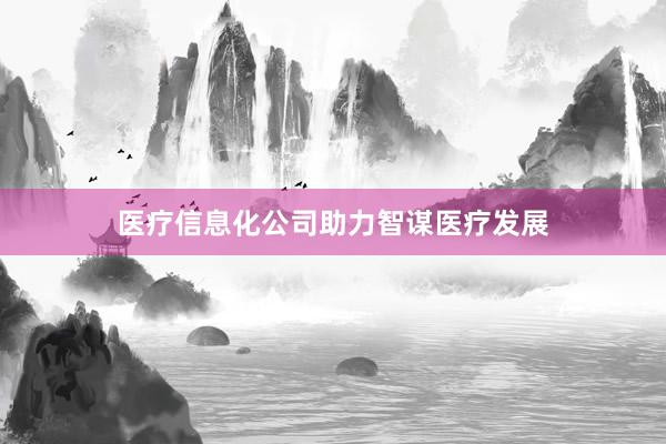 医疗信息化公司助力智谋医疗发展